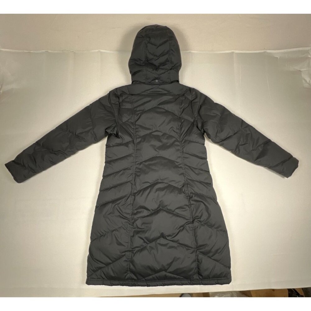 Patagonia Women’s Large Silent Down Parka Long Puffer Hooded Coat Black - Picture 2 of 14